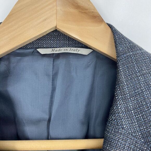 Canali Jacket Size 44L Mens Blue Wool Silk Linen 13290 Two Button Blazer Italy - Picture 3 of 13